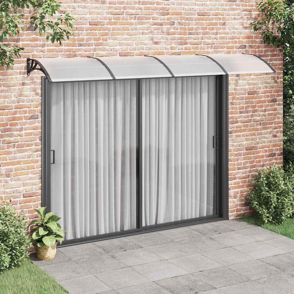 Deurluifel 350x100 cm polycarbonaat zwart is nu te koop bij PeponiXL, paradijselijk wonen!