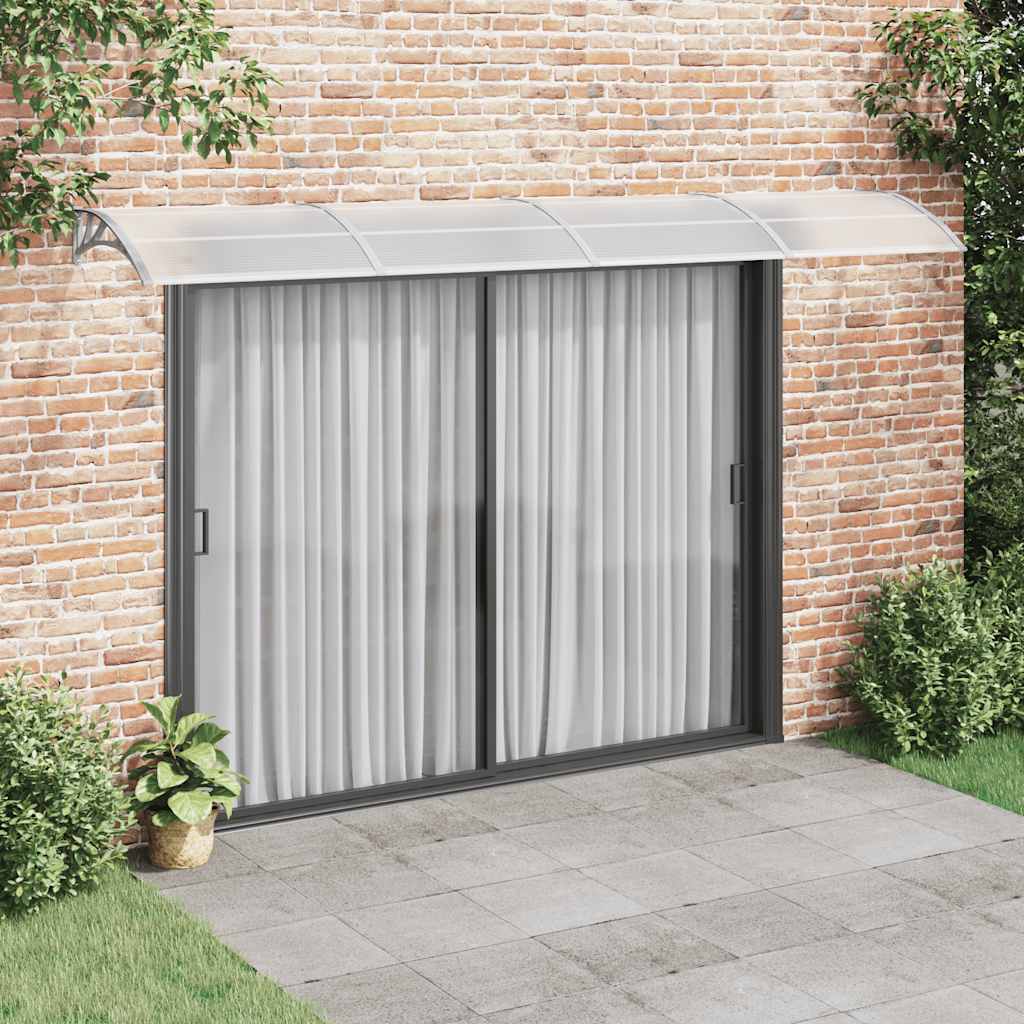 Deurluifel 400x75 cm polycarbonaat grijs en transparant is nu te koop bij PeponiXL, paradijselijk wonen!