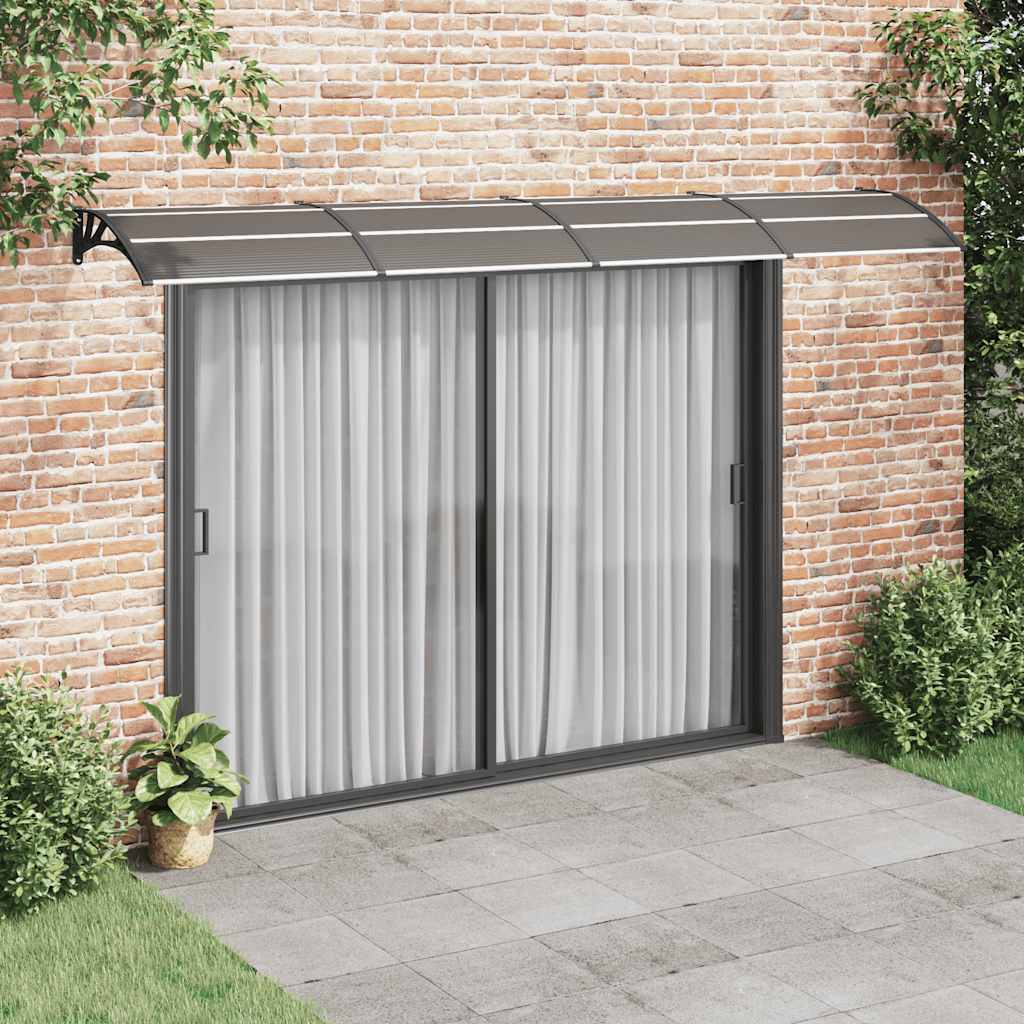 Deurluifel 400x75 cm polycarbonaat zwart is nu te koop bij PeponiXL, paradijselijk wonen!