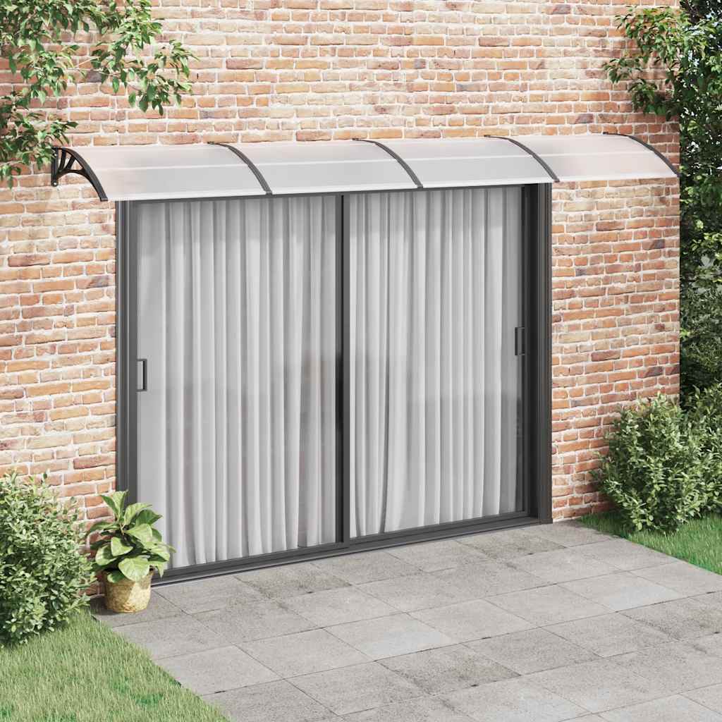 Deurluifel 400x100 cm polycarbonaat zwart is nu te koop bij PeponiXL, paradijselijk wonen!
