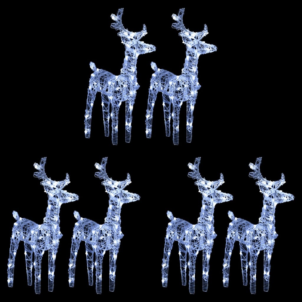 Kerstrendieren 6 st 240 LED's acryl koudwit is nu te koop bij PeponiXL, paradijselijk wonen!