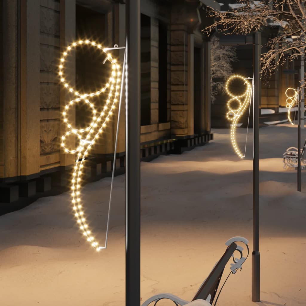 Lichtkabels 8 st balvormig 115,5x35x4,5 cm warmwit is nu te koop bij PeponiXL, paradijselijk wonen!