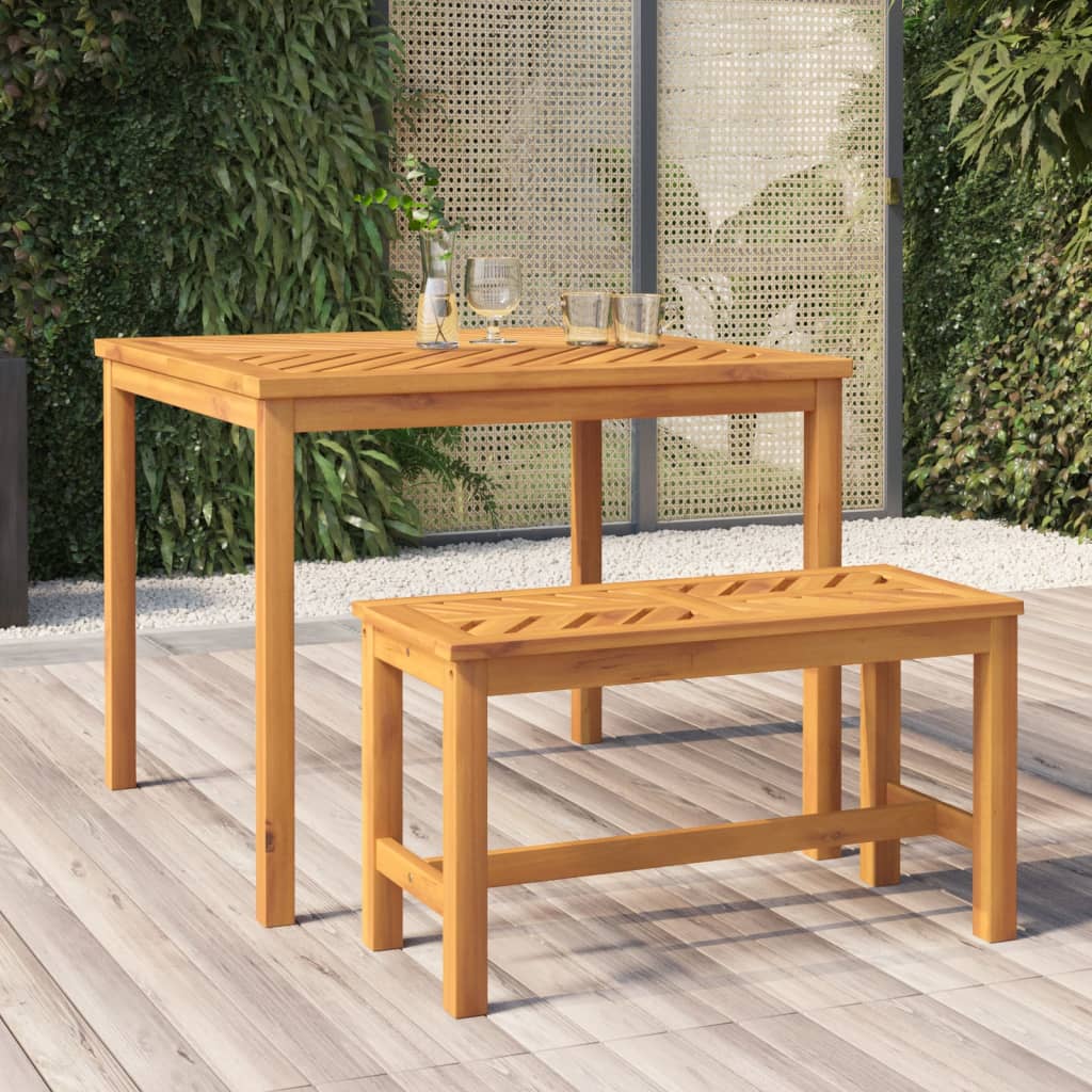 Tuinbank 80 cm massief acaciahout is nu te koop bij PeponiXL, paradijselijk wonen!