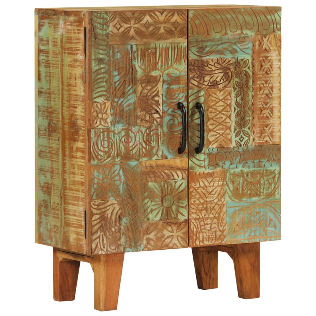 Dressoir handgesneden 55x30x75 cm massief gerecycled hout is nu te koop bij PeponiXL, paradijselijk wonen!