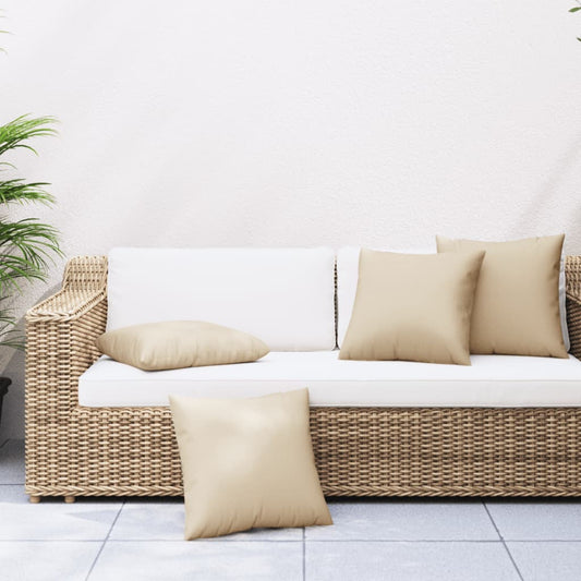 Bankkussens 4 st 60x60 cm stof beige is nu te koop bij PeponiXL, paradijselijk wonen!