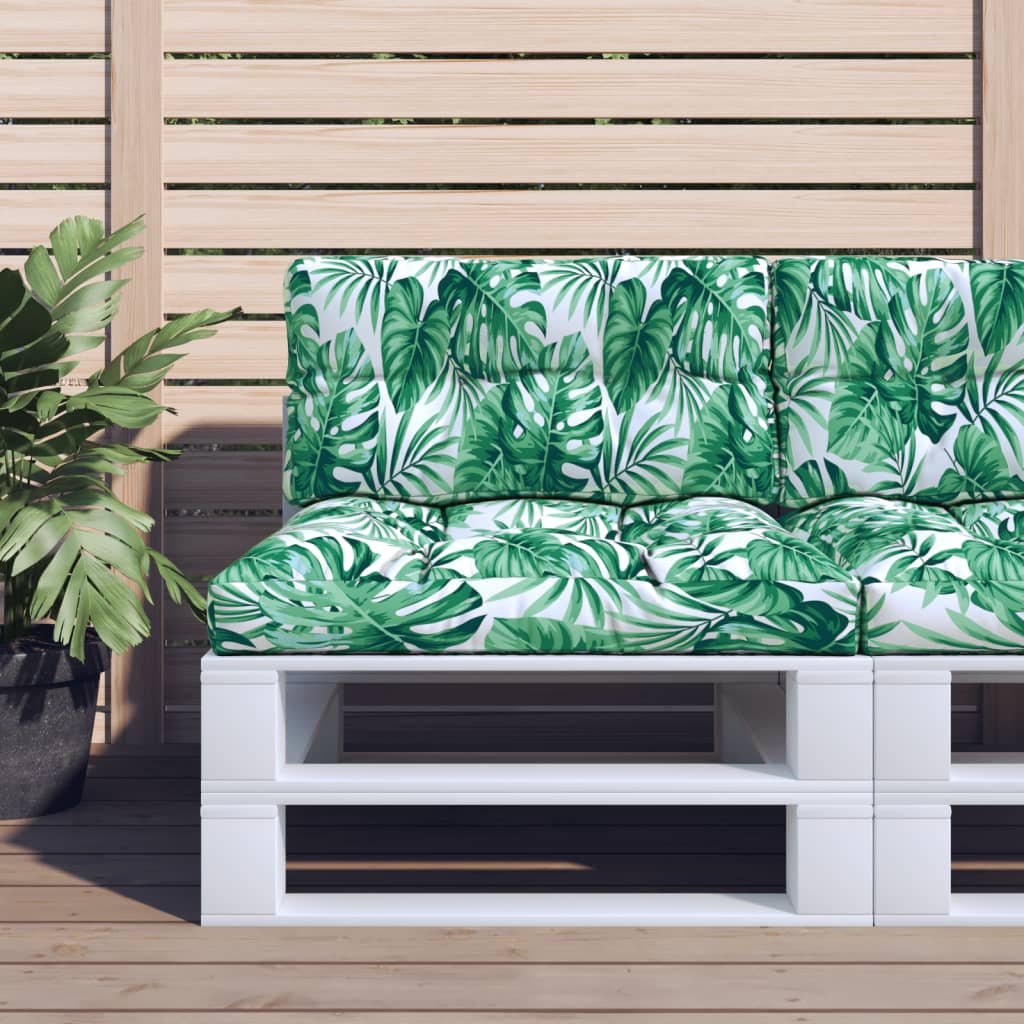 Palletkussen bladpatroon 70x40x12 cm stof is nu te koop bij PeponiXL, paradijselijk wonen!