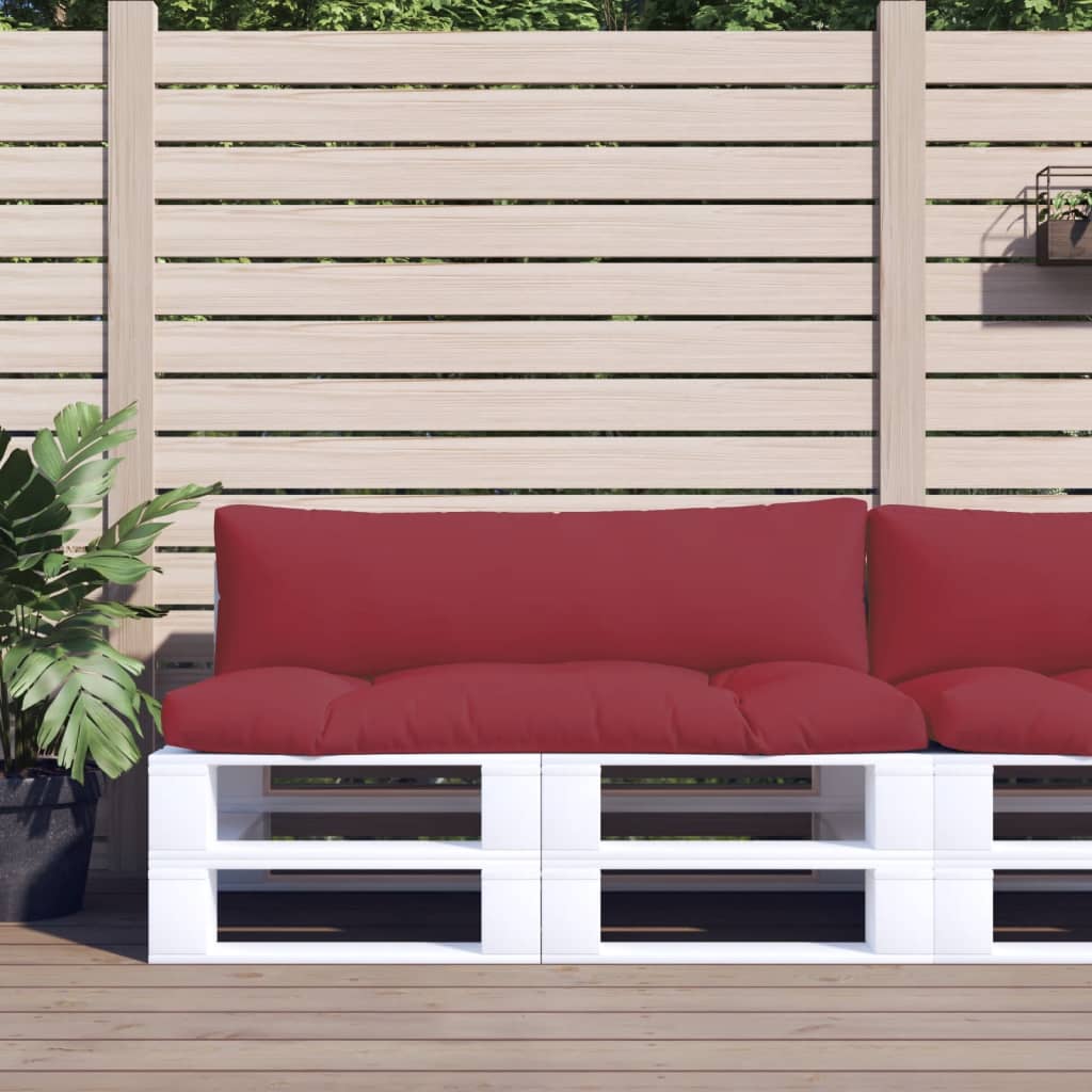 Palletkussens 2 st stof wijnrood is nu te koop bij PeponiXL, paradijselijk wonen!