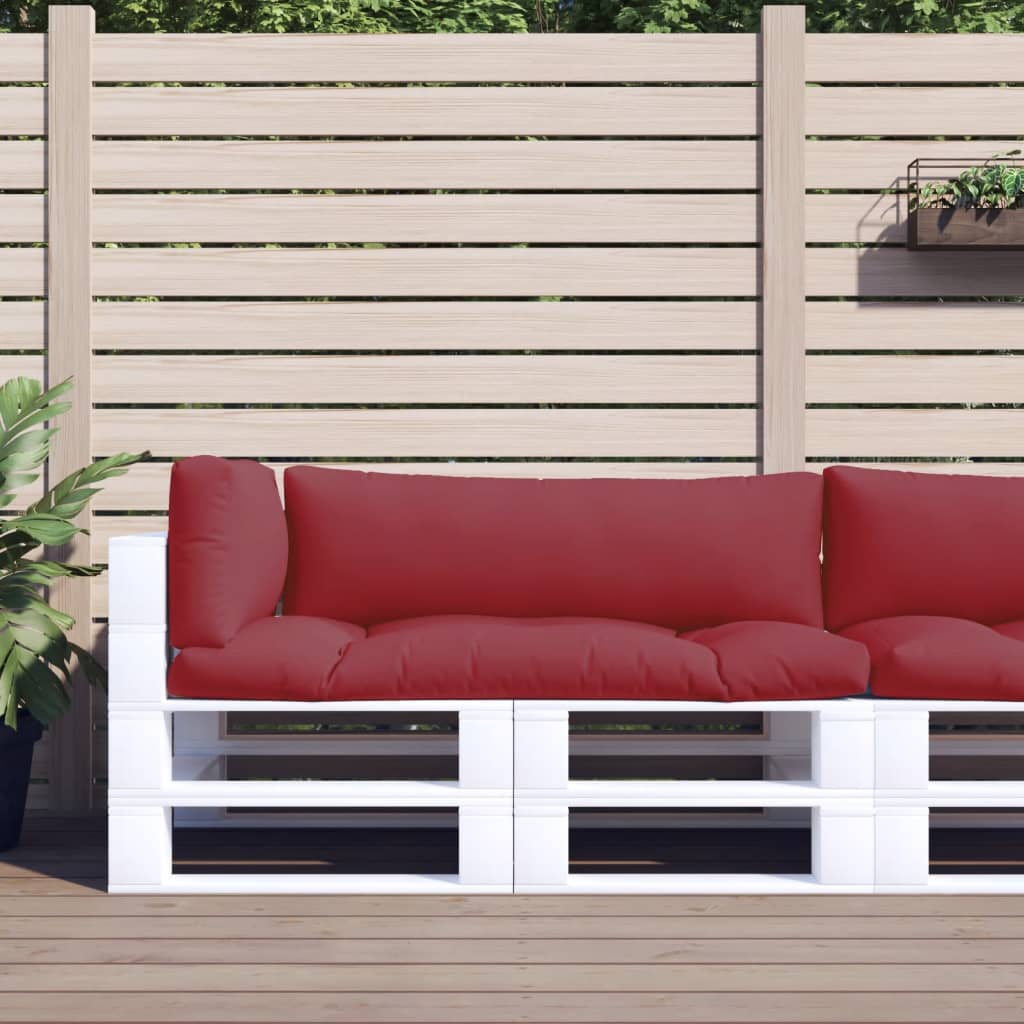 Palletkussens 3 st stof wijnrood is nu te koop bij PeponiXL, paradijselijk wonen!