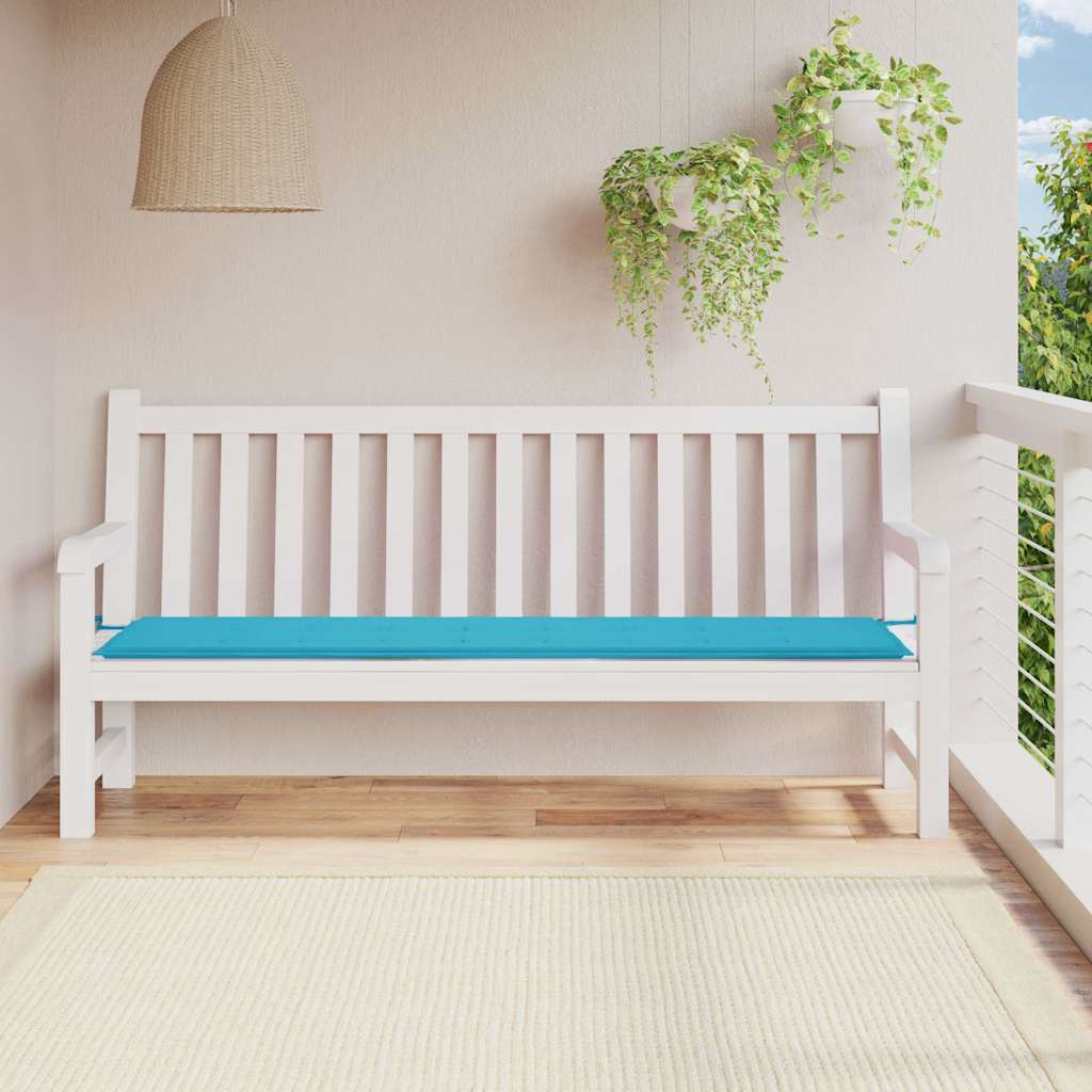 Tuinbankkussen 200x50x4 cm stof turquoise is nu te koop bij PeponiXL, paradijselijk wonen!