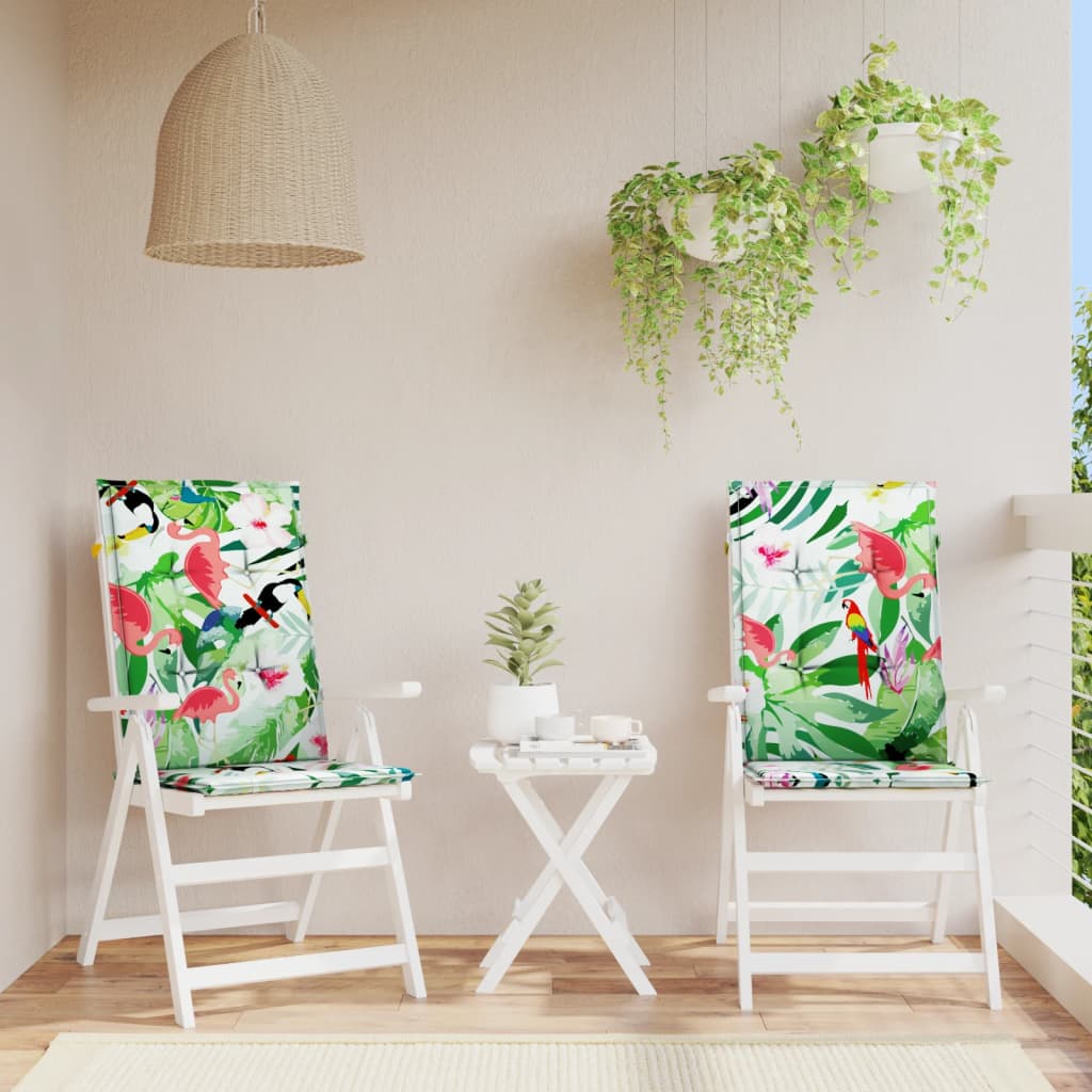 Tuinstoelkussens 2 st 120x50x3 cm stof meerkleurig is nu te koop bij PeponiXL, paradijselijk wonen!