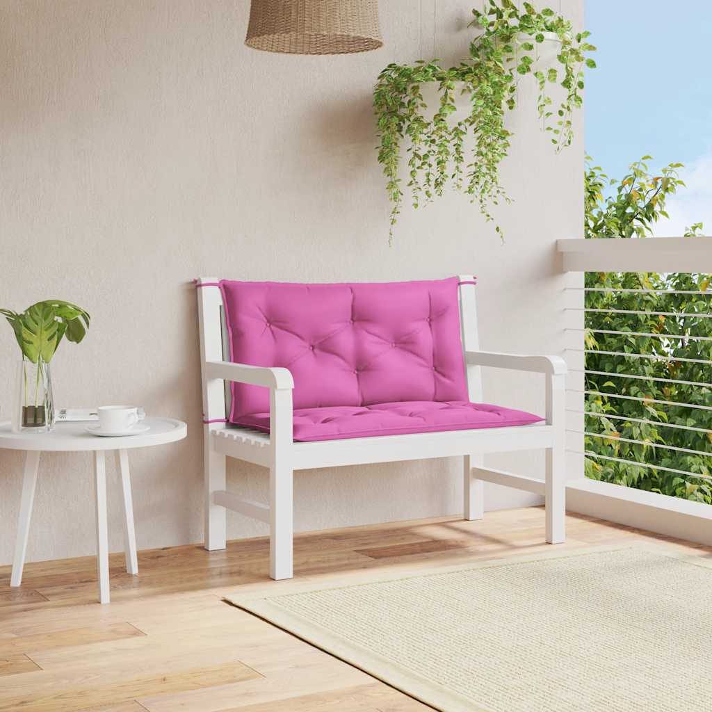 Tuinbankkussens 2 st 100x50x7 cm stof roze is nu te koop bij PeponiXL, paradijselijk wonen!