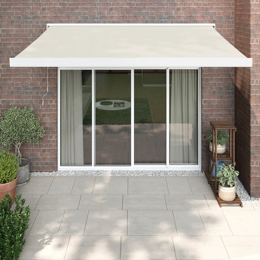Luifel uittrekbaar 3,5x2,5 m stof en aluminium crèmekleurig is nu te koop bij PeponiXL, paradijselijk wonen!