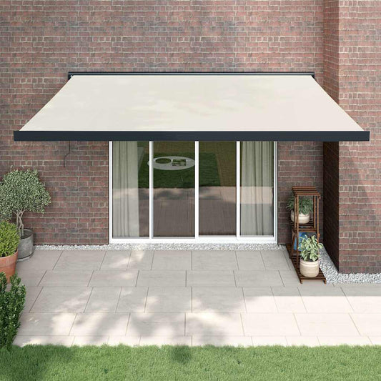 Luifel uittrekbaar 4,5x3 m stof en aluminium crèmekleurig is nu te koop bij PeponiXL, paradijselijk wonen!