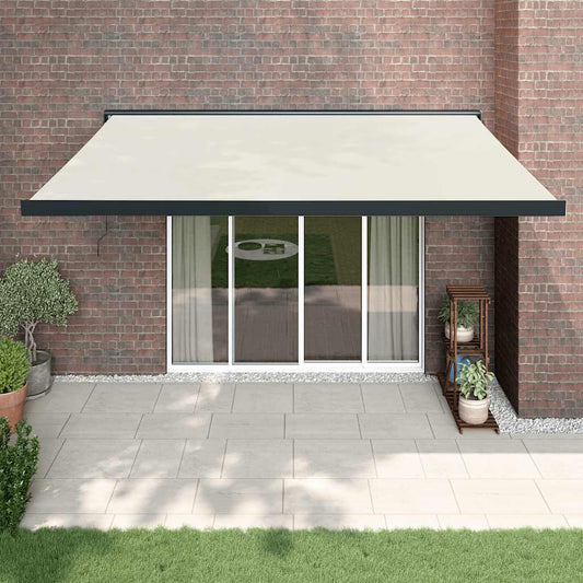 Luifel uittrekbaar 4,5x3 m stof en aluminium crèmekleurig is nu te koop bij PeponiXL, paradijselijk wonen!