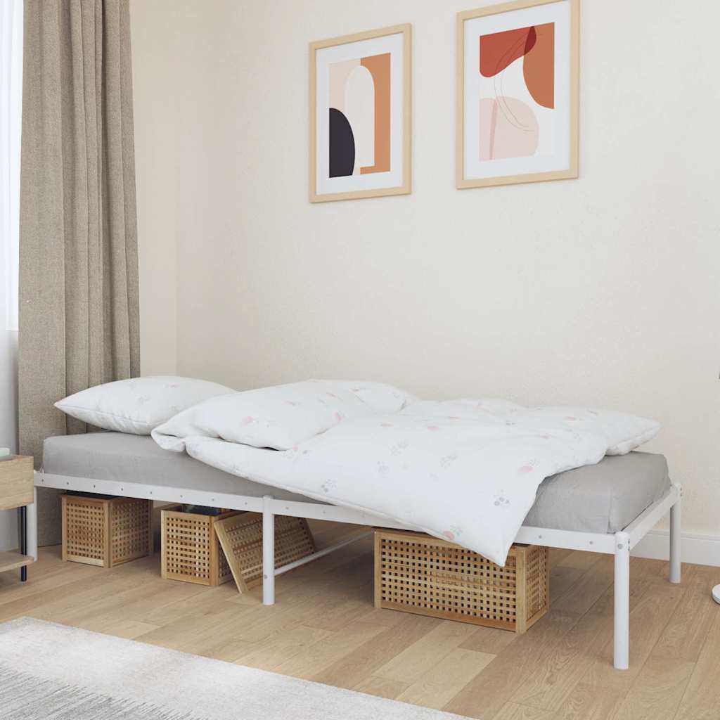 Bedframe metaal wit 90x190 cm is nu te koop bij PeponiXL, paradijselijk wonen!