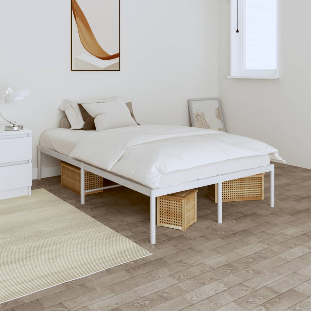 Bedframe metaal wit 120x190 cm is nu te koop bij PeponiXL, paradijselijk wonen!