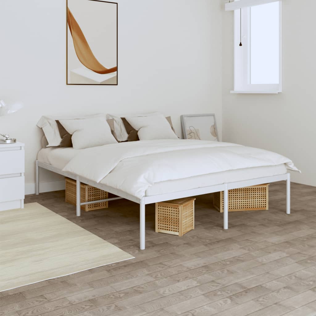 Bedframe metaal wit 140x190 cm is nu te koop bij PeponiXL, paradijselijk wonen!