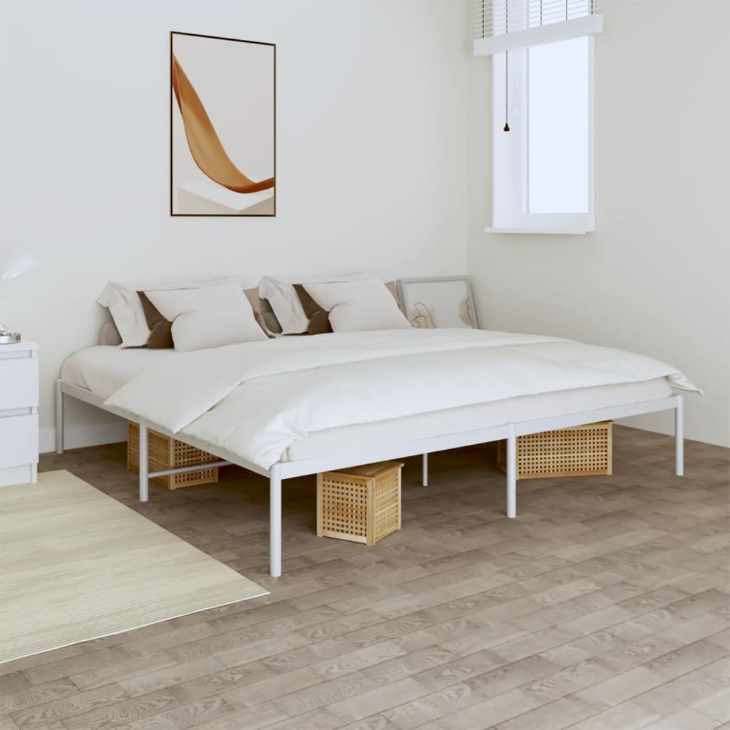 Bedframe metaal wit 180x200 cm is nu te koop bij PeponiXL, paradijselijk wonen!