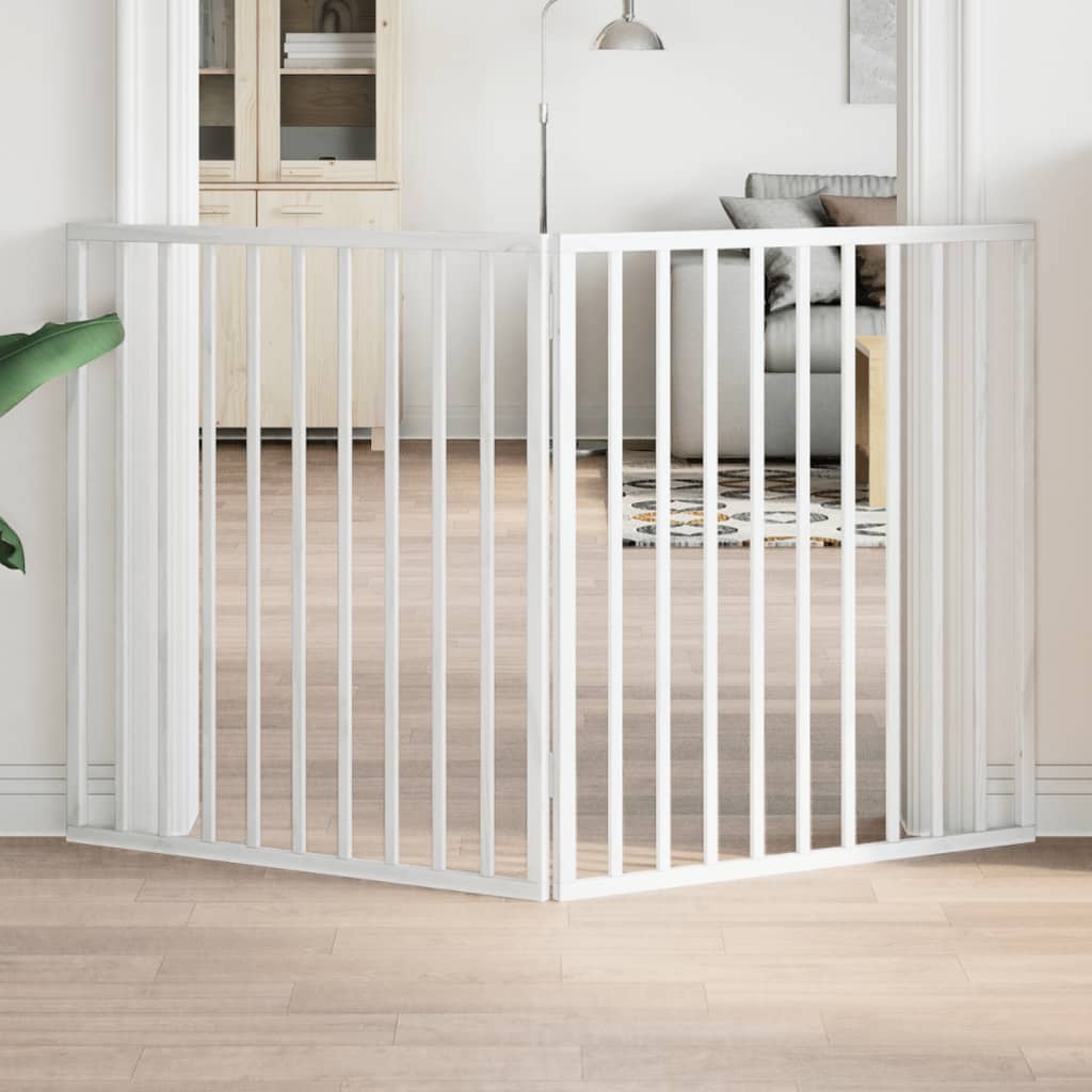 Hondenhek opvouwbaar 2 panelen wit 160 cm populierenhout is nu te koop bij PeponiXL, paradijselijk wonen!