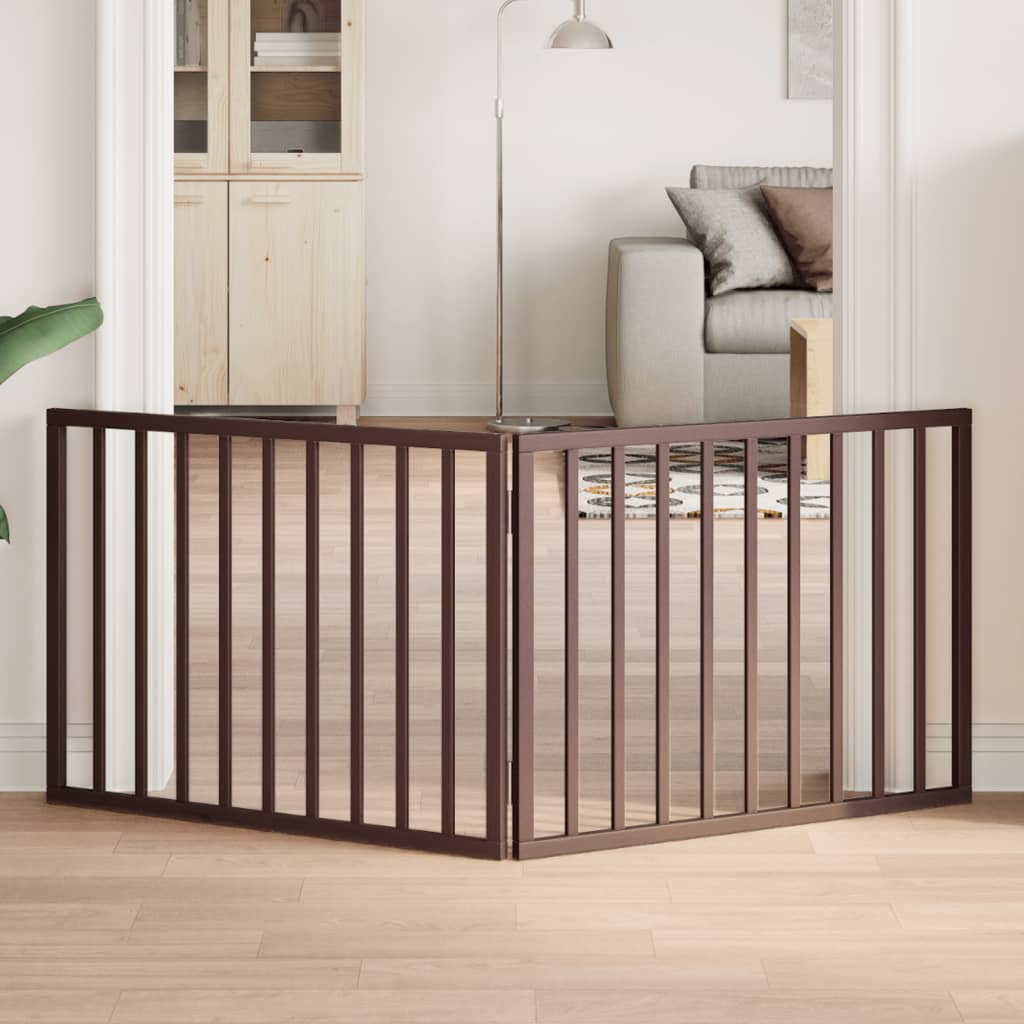 Hondenhek inklapbaar 2 panelen 160 cm populierenhout bruin is nu te koop bij PeponiXL, paradijselijk wonen!