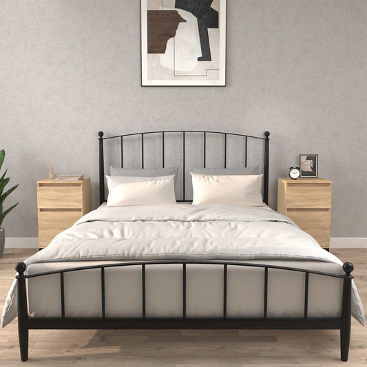 Nachtkastjes 2 st 40x35x70 cm bewerkt hout sonoma eikenkleurig is nu te koop bij PeponiXL, paradijselijk wonen!