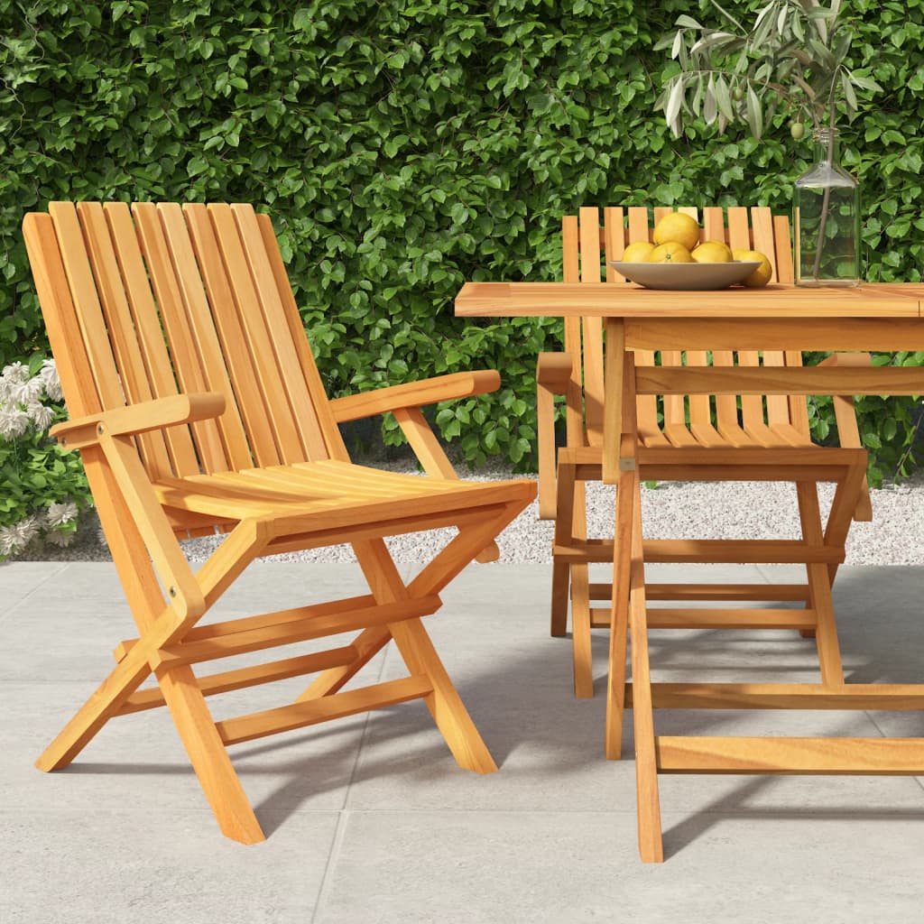 Tuinstoelen inklapbaar 2 st 61x67x90 cm massief teakhout is nu te koop bij PeponiXL, paradijselijk wonen!