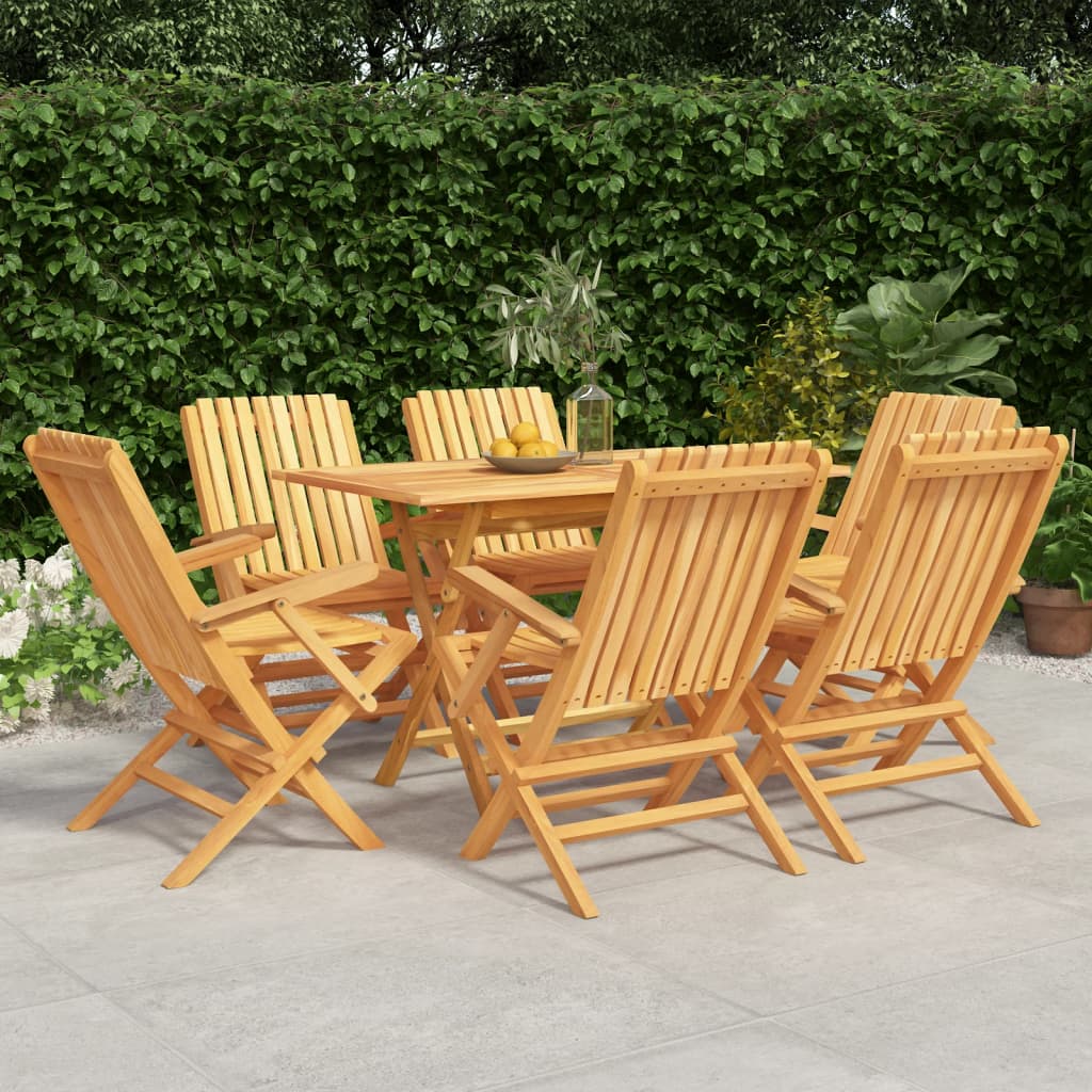 7-delige Tuinset massief teakhout is nu te koop bij PeponiXL, paradijselijk wonen!