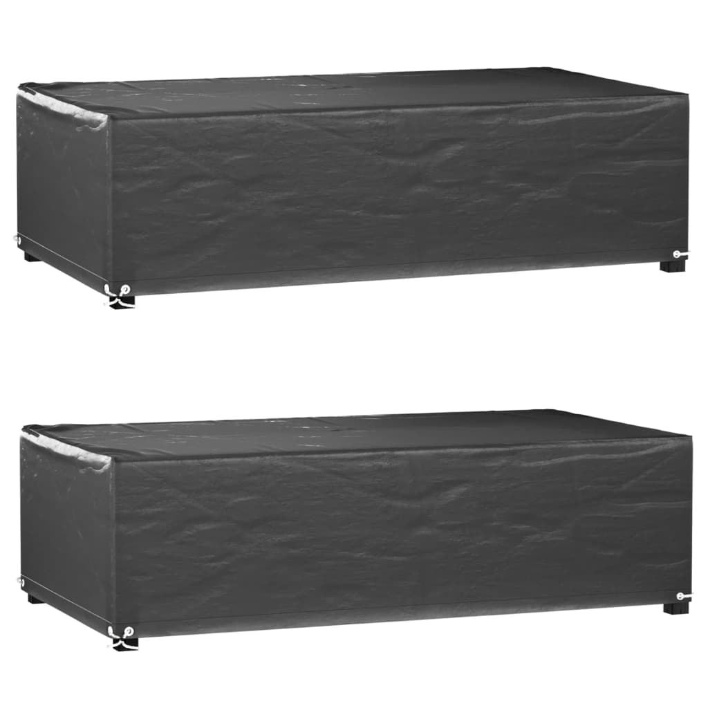 Tuinmeubelhoezen 2 st 8 oogjes rechthoekig 125x70x35 cm is nu te koop bij PeponiXL, paradijselijk wonen!