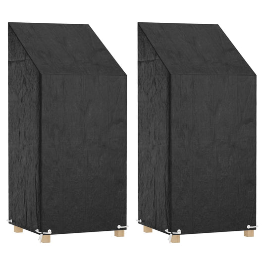 Tuinstoelhoezen 2 st met 8 oogjes 65x65x110/150 cm polyetheen is nu te koop bij PeponiXL, paradijselijk wonen!