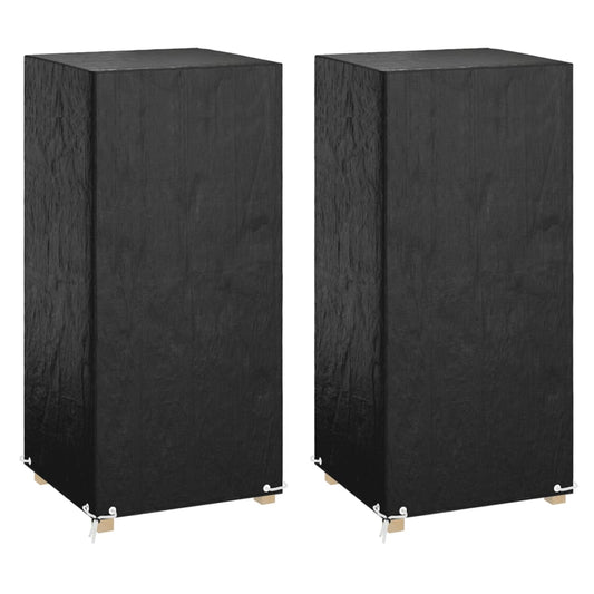 Tuinstoelhoezen 2 st 8 oogjes 75x70x140 cm polyetheen is nu te koop bij PeponiXL, paradijselijk wonen!