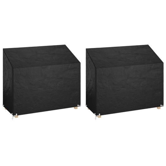 Tuinbankhoezen 2 st 8 oogjes 160x70x70/88 cm polyetheen is nu te koop bij PeponiXL, paradijselijk wonen!