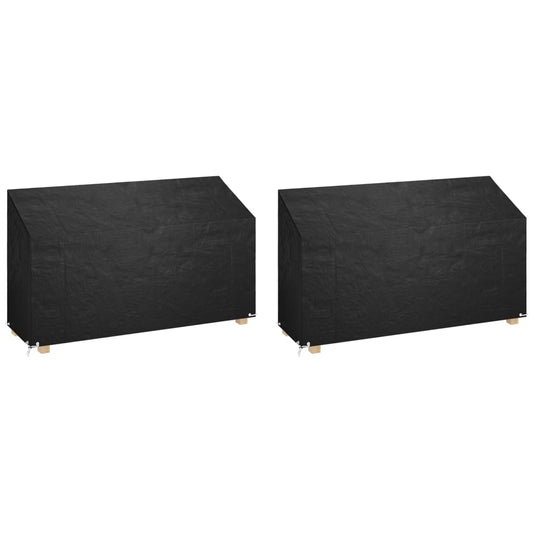Tuinbankhoezen 2 st 12 oogjes 210x70x70/88 cm polyetheen is nu te koop bij PeponiXL, paradijselijk wonen!