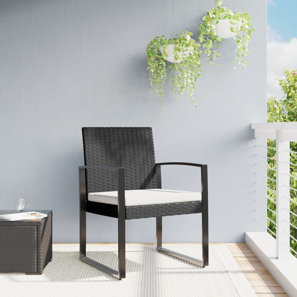 Tuinstoelen 2 st polypropeen rattan zwart is nu te koop bij PeponiXL, paradijselijk wonen!