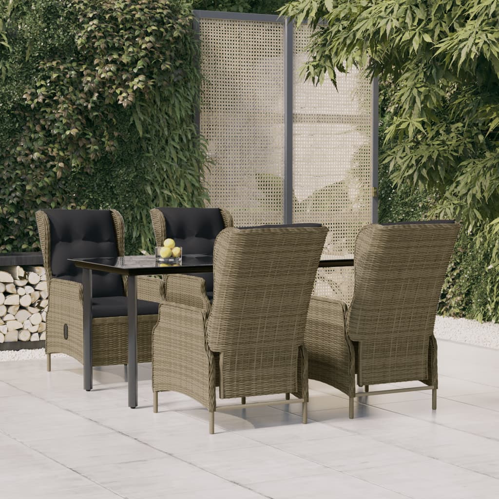 5-delige Tuinset poly rattan bruin is nu te koop bij PeponiXL, paradijselijk wonen!