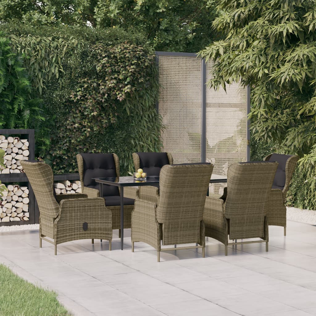 7-delige Tuinset poly rattan bruin is nu te koop bij PeponiXL, paradijselijk wonen!