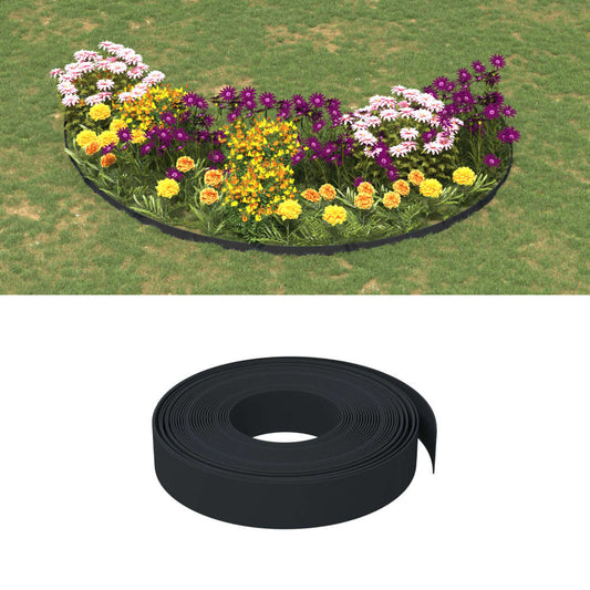 Tuinbegrenzing 10 m 10 cm polyetheen zwart is nu te koop bij PeponiXL, paradijselijk wonen!