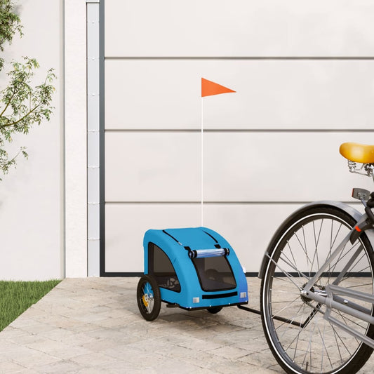 Hondenfietstrailer oxford stof en ijzer blauw is nu te koop bij PeponiXL, paradijselijk wonen!