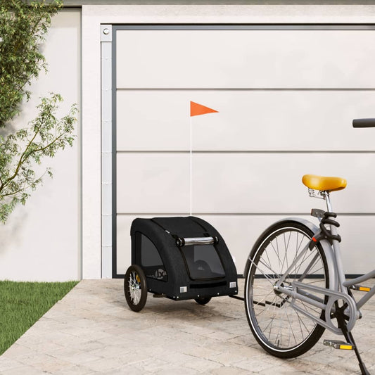 Hondenfietstrailer oxford stof en ijzer zwart is nu te koop bij PeponiXL, paradijselijk wonen!