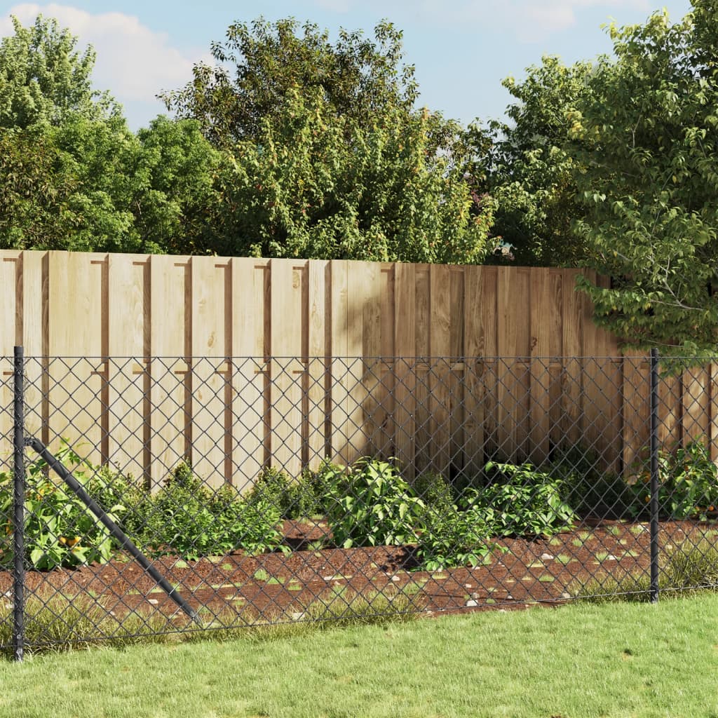 Gaashek met grondankers 0,8x25 m antracietkleurig is nu te koop bij PeponiXL, paradijselijk wonen!