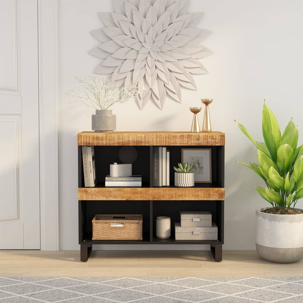 Bijzetkast 85x33x75 cm massief mangohout is nu te koop bij PeponiXL, paradijselijk wonen!