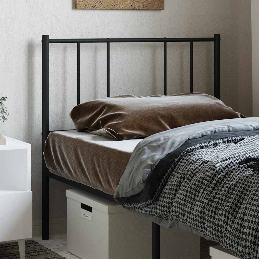 Vervangend hoofdbord 90 cm metaal zwart is nu te koop bij PeponiXL, paradijselijk wonen!