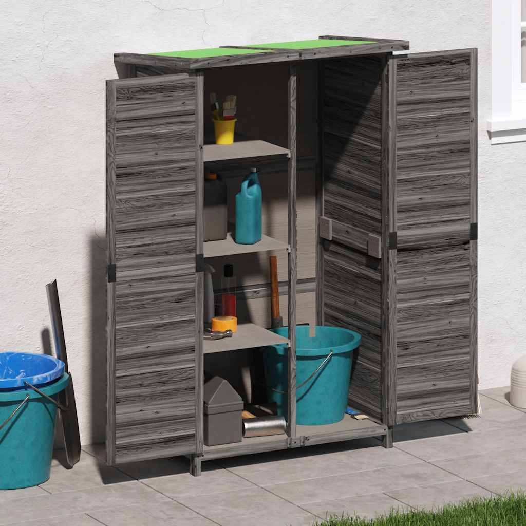 Tuinschuur 83x57x140 cm massief grenenhout grijs is nu te koop bij PeponiXL, paradijselijk wonen!