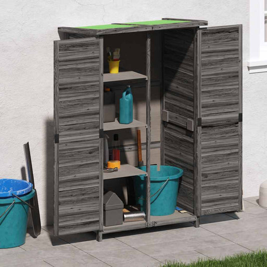 Tuinschuur 83x57x140 cm massief grenenhout grijs is nu te koop bij PeponiXL, paradijselijk wonen!