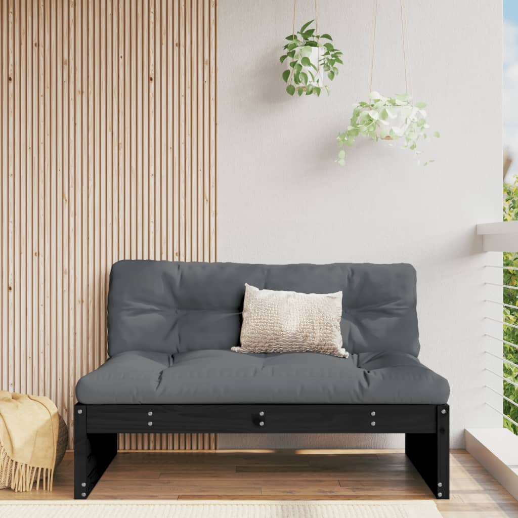 Middenbank 120x80 cm massief grenenhout zwart is nu te koop bij PeponiXL, paradijselijk wonen!