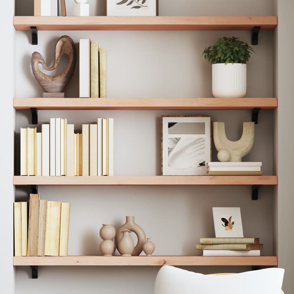 Wandschap 100x20x4 cm onbehandeld massief eikenhout is nu te koop bij PeponiXL, paradijselijk wonen!