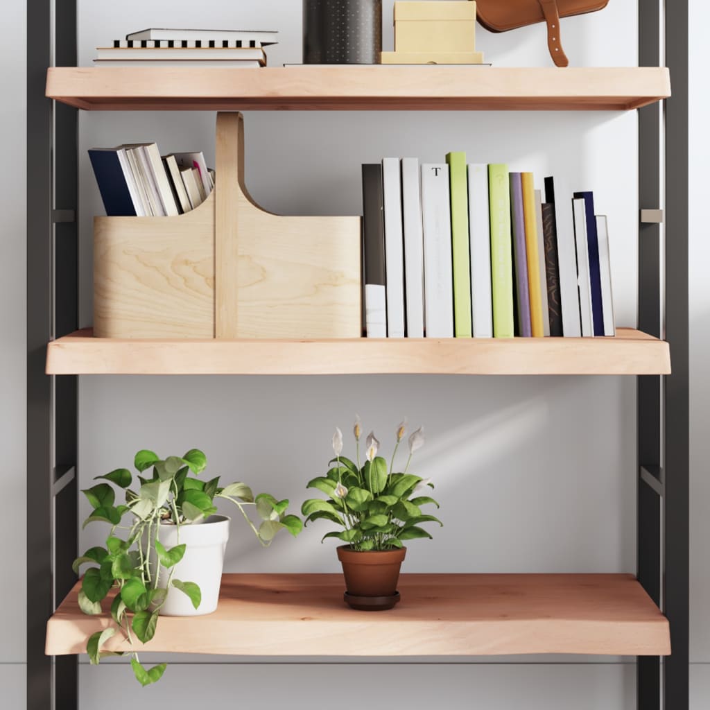 Wandschap 100x40x(2-6) cm onbehandeld massief eikenhout is nu te koop bij PeponiXL, paradijselijk wonen!