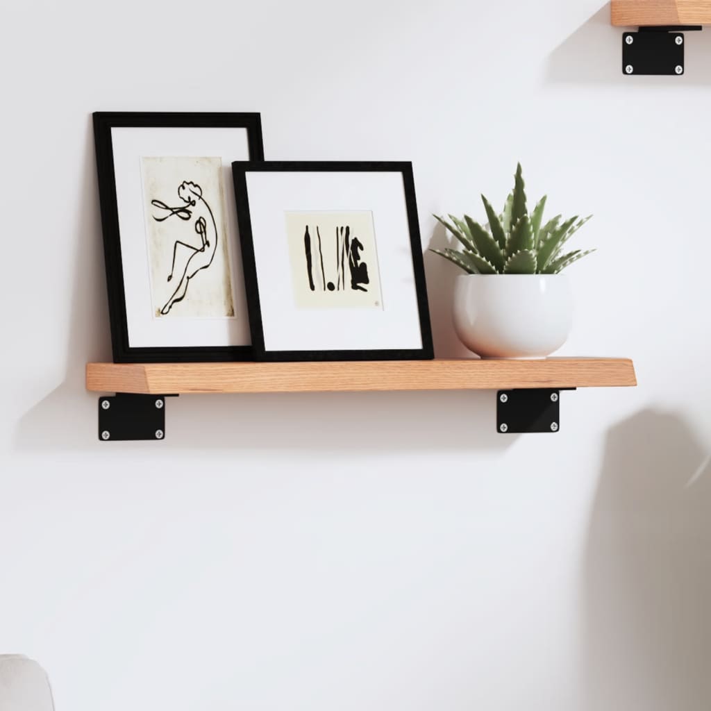 Wandschap 40x10x2 cm behandeld massief eikenhout is nu te koop bij PeponiXL, paradijselijk wonen!
