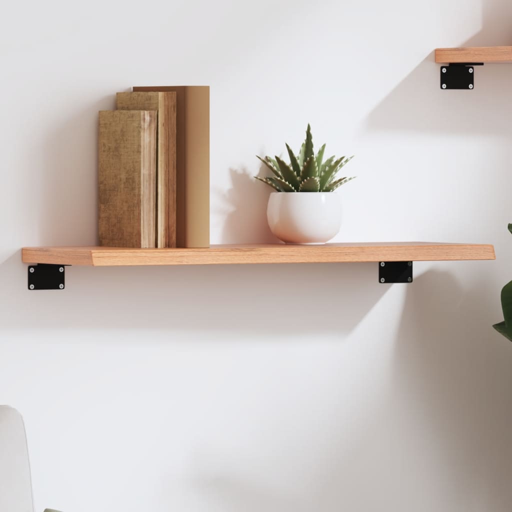 Wandschap 60x20x2 cm behandeld massief eikenhout lichtbruin is nu te koop bij PeponiXL, paradijselijk wonen!