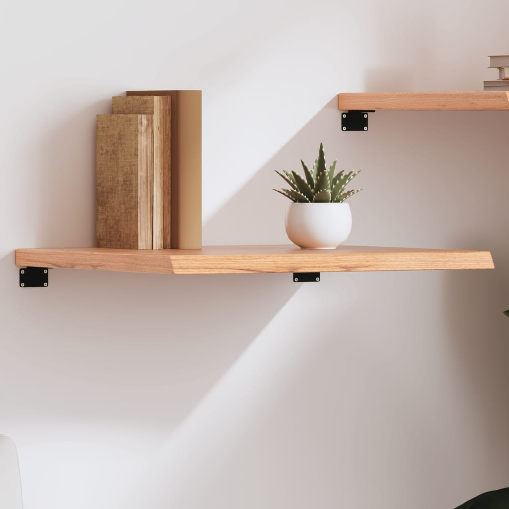 Wandschap 60x50x(2-4) cm behandeld massief eikenhout lichtbruin is nu te koop bij PeponiXL, paradijselijk wonen!