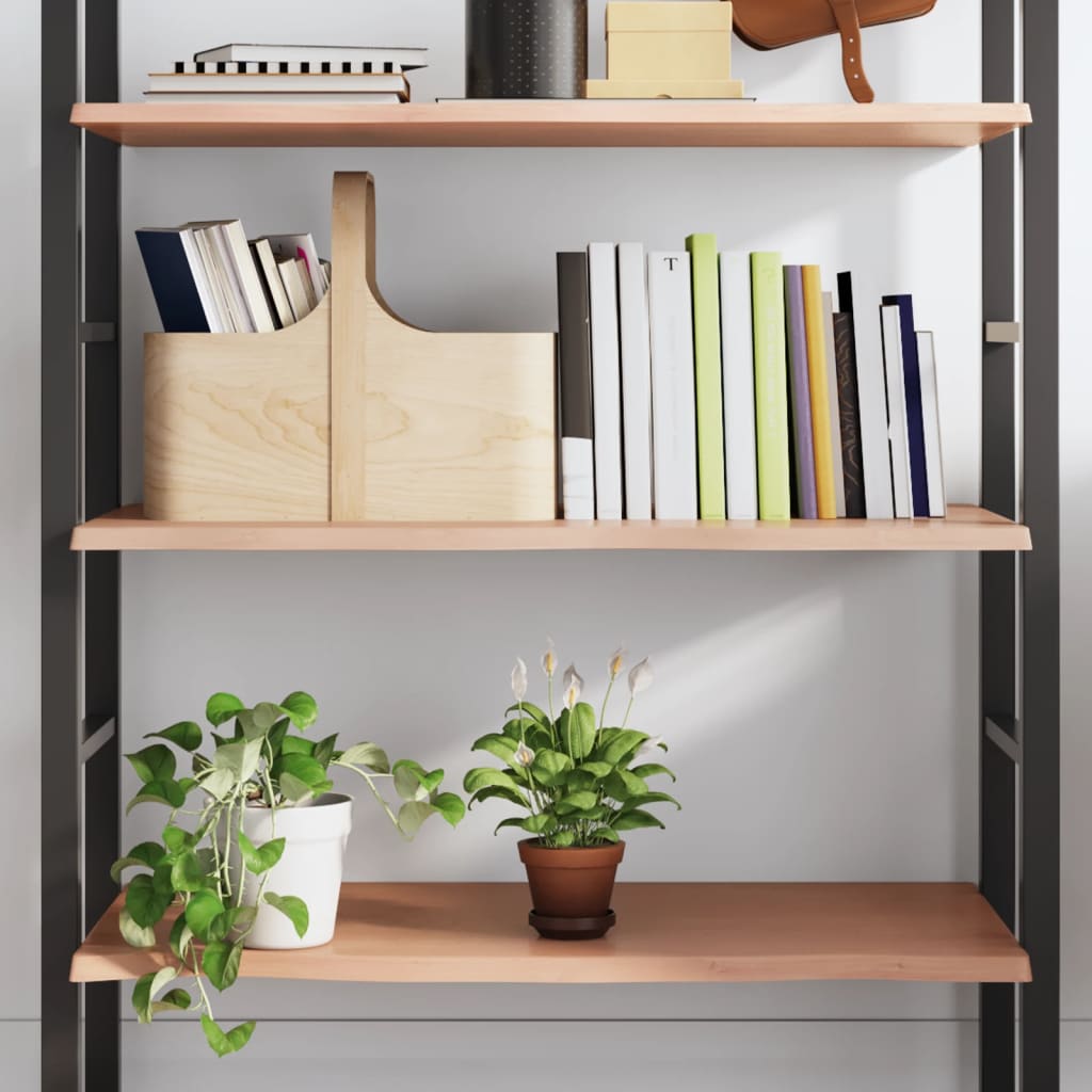 Wandschap 80x40x2 cm behandeld massief eikenhout lichtbruin is nu te koop bij PeponiXL, paradijselijk wonen!